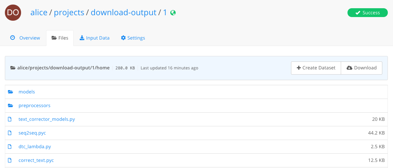 Download Output